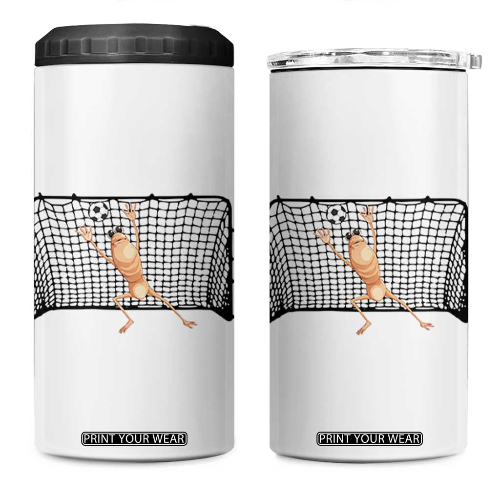 Funny Marcus The Worm Soccer Goalkeeper Gift 4 in 1 Can Cooler Tumbler TS12 One Size: 16 oz White Print Your Wear
