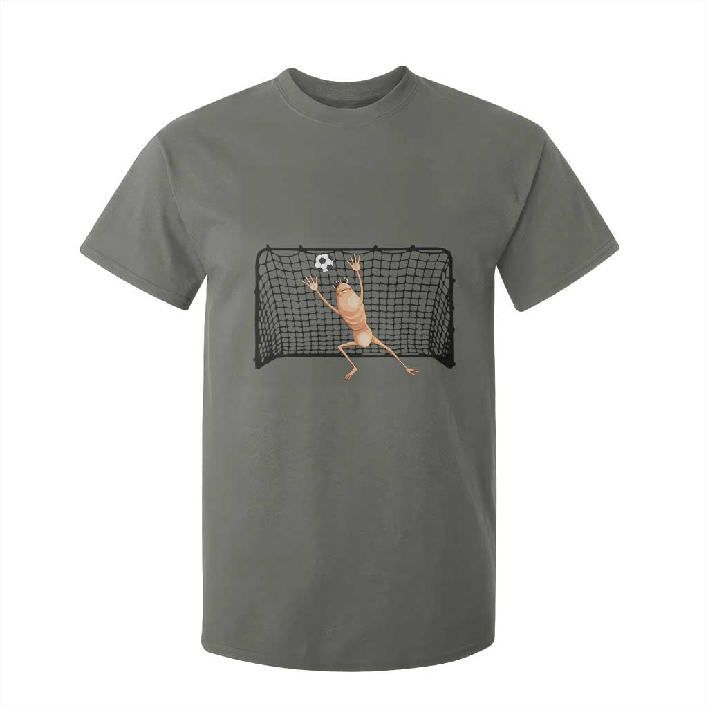 Funny Marcus The Worm Soccer Goalkeeper Gift T Shirt For Kid TS12 Military Green Print Your Wear