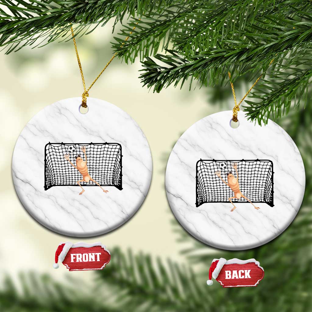 Funny Marcus The Worm Soccer Goalkeeper Gift Ceramic Ornament TS12 1pc White Marble Print Your Wear