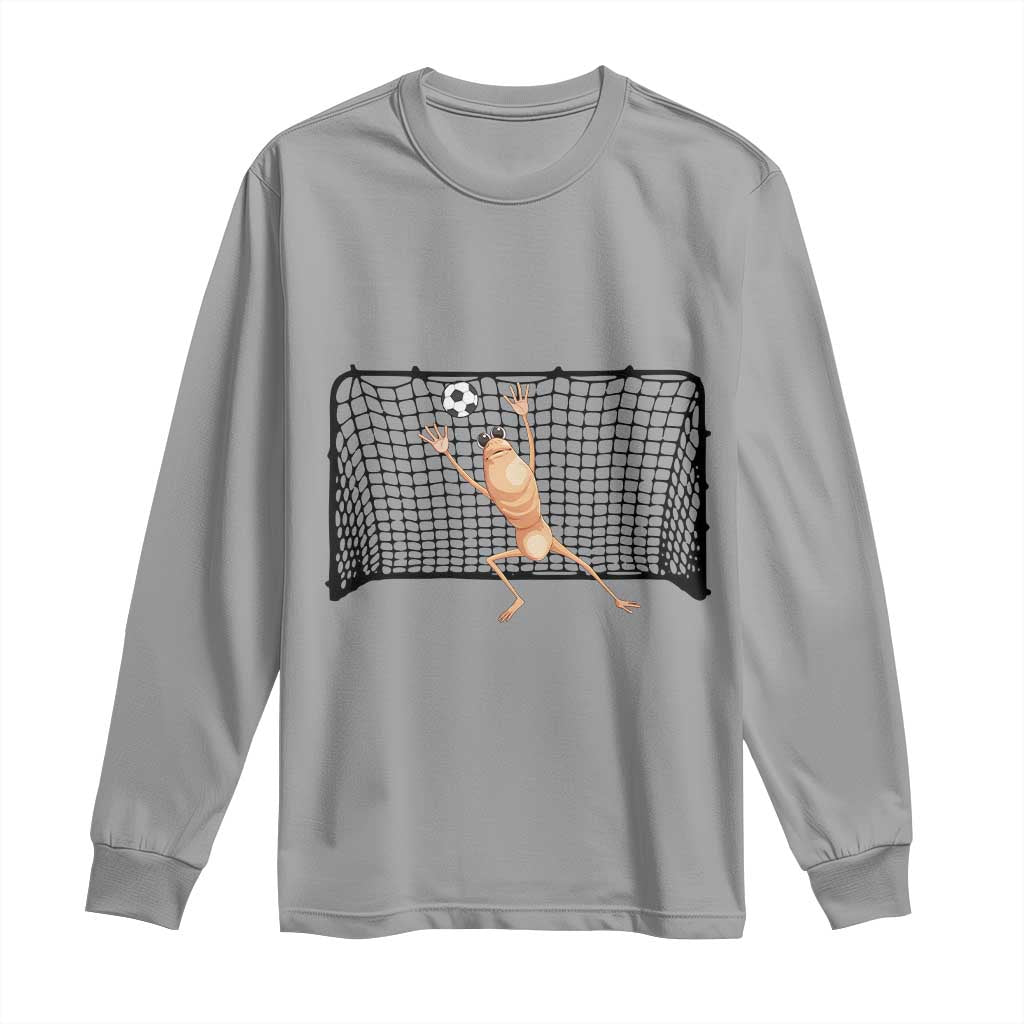 Funny Marcus The Worm Soccer Goalkeeper Gift Long Sleeve Shirt TS12 Sport Gray Print Your Wear