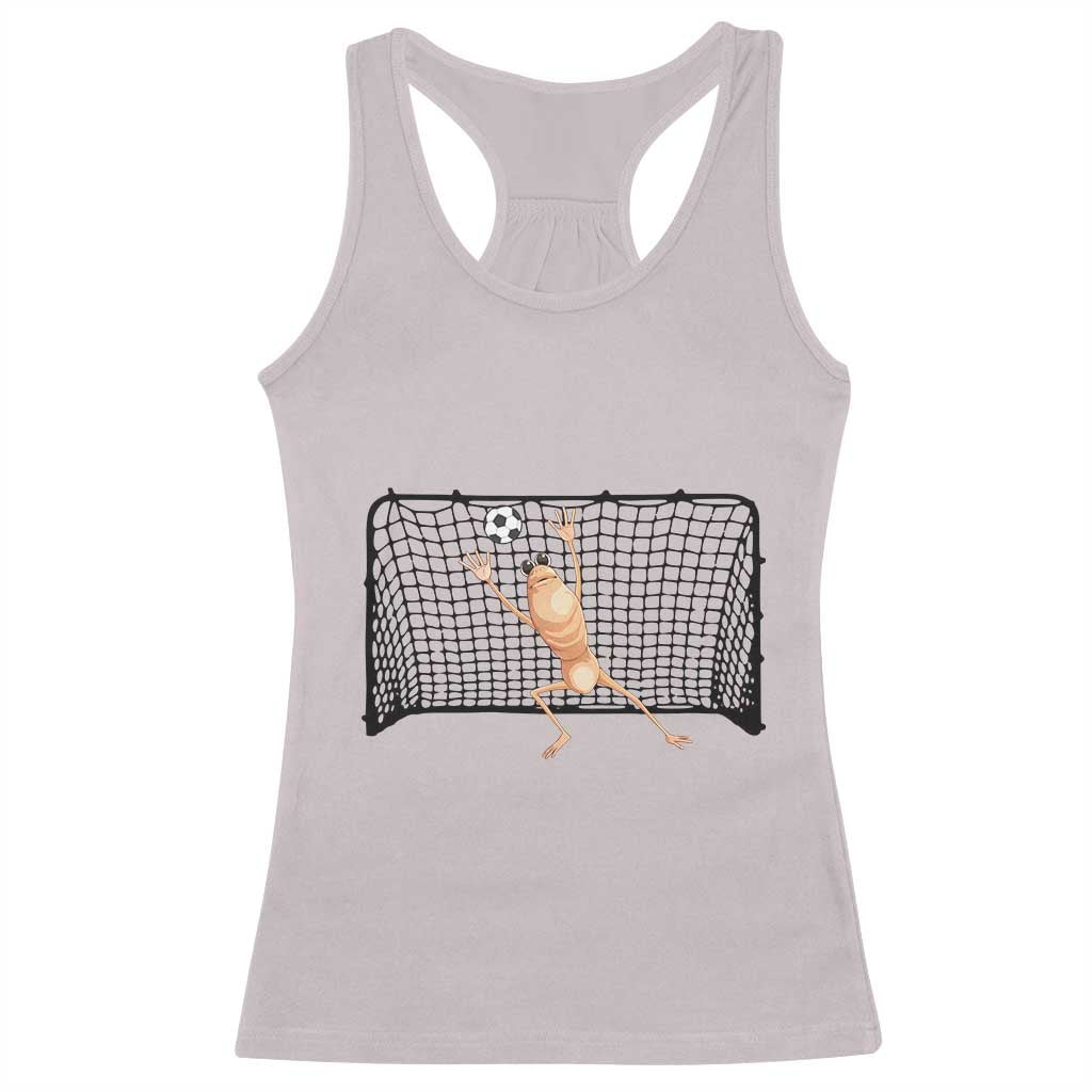 Funny Marcus The Worm Soccer Goalkeeper Gift Racerback Tank Top TS12 Ice Gray Print Your Wear