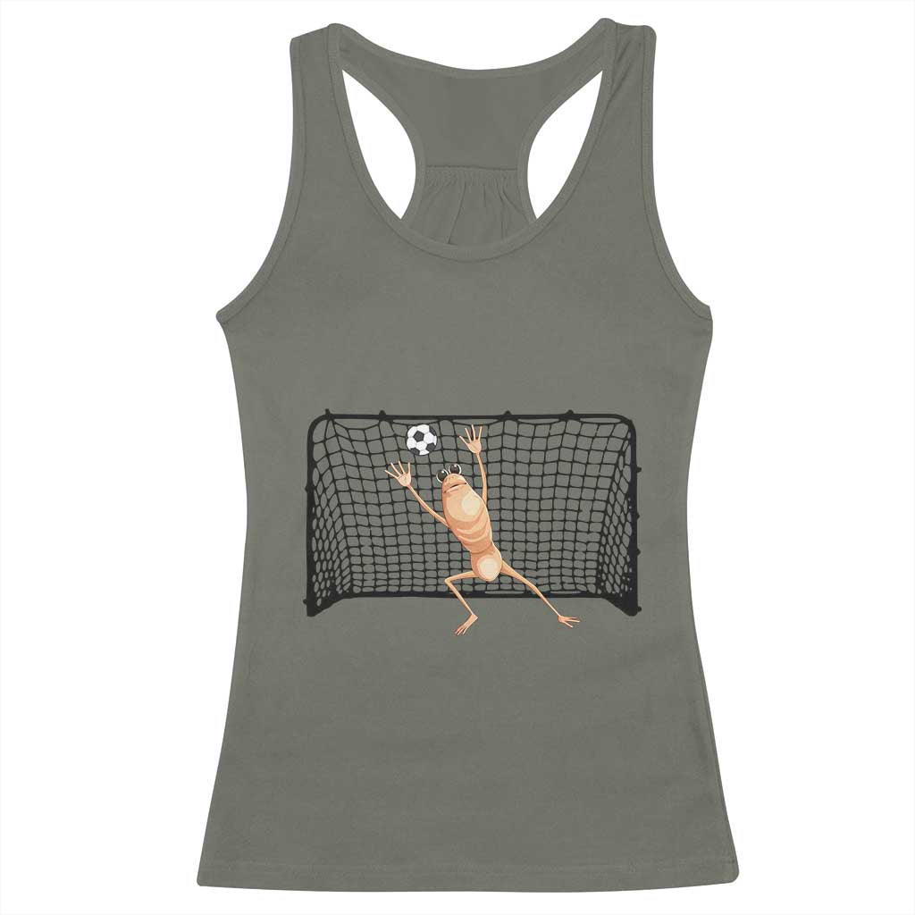Funny Marcus The Worm Soccer Goalkeeper Gift Racerback Tank Top TS12 Military Green Print Your Wear