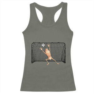 Funny Marcus The Worm Soccer Goalkeeper Gift Racerback Tank Top TS12 Military Green Print Your Wear