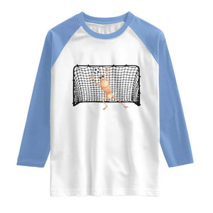 Funny Marcus The Worm Soccer Goalkeeper Gift Raglan Shirt TS12 White Carolina Blue Print Your Wear