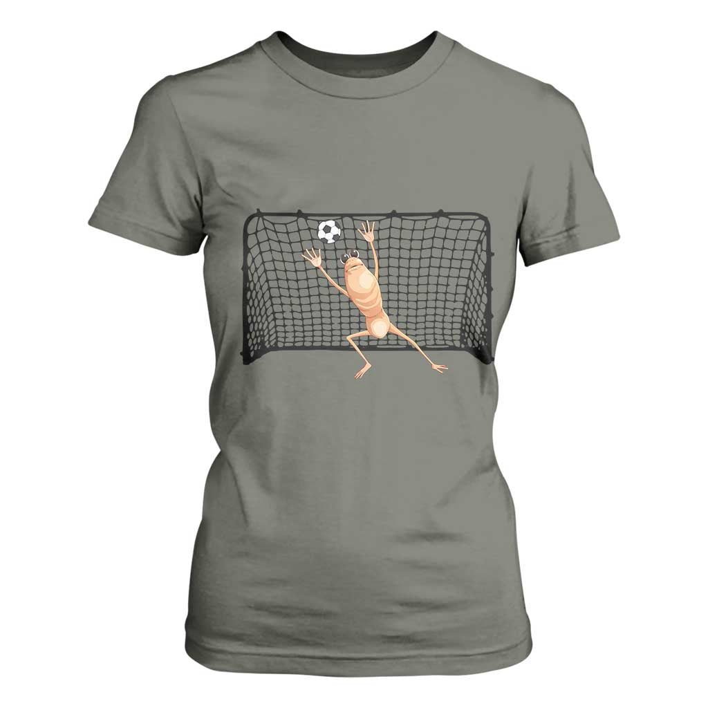 Funny Marcus The Worm Soccer Goalkeeper Gift T Shirt For Women TS12 Military Green Print Your Wear