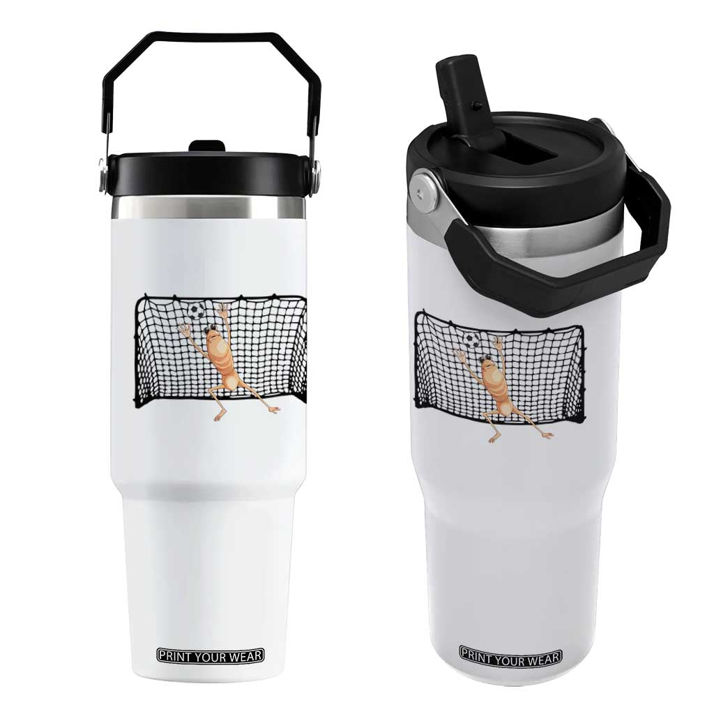 Funny Marcus The Worm Soccer Goalkeeper Gift Flip Straw Tumbler TS12 One Size: 30 oz White Print Your Wear