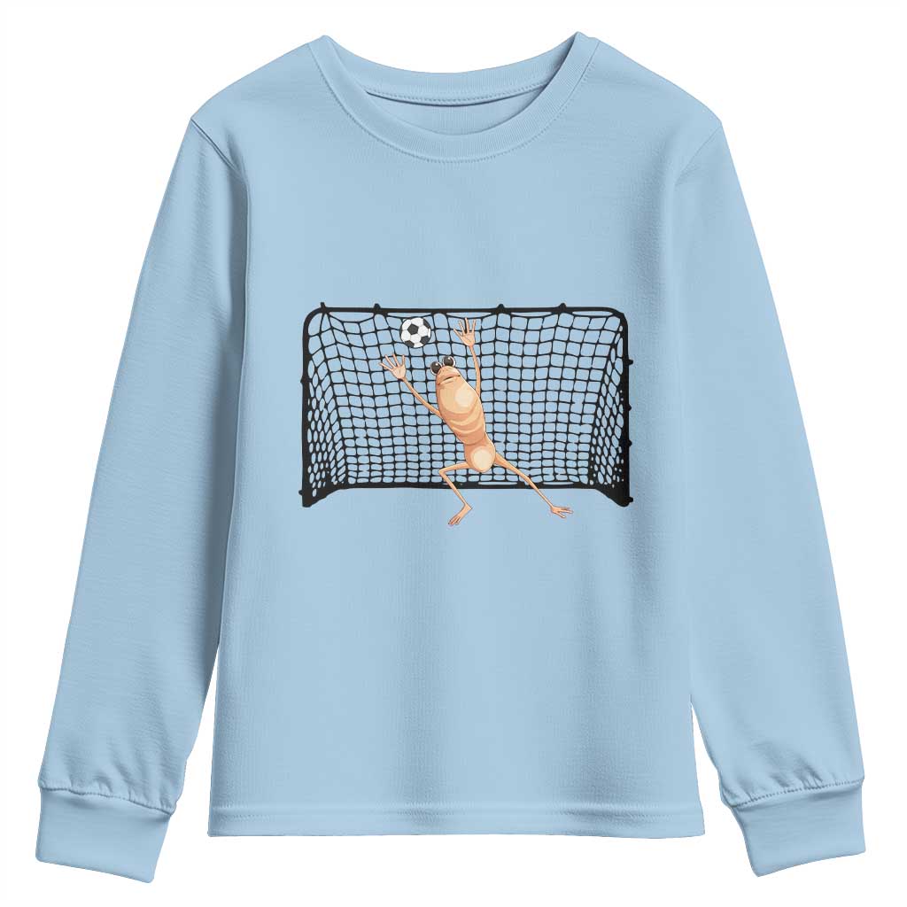 Funny Marcus The Worm Soccer Goalkeeper Gift Youth Sweatshirt TS12 Light Blue Print Your Wear