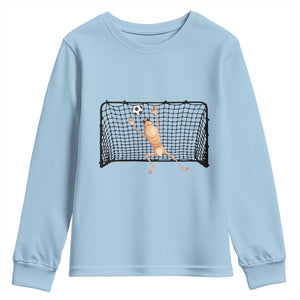 Funny Marcus The Worm Soccer Goalkeeper Gift Youth Sweatshirt TS12 Light Blue Print Your Wear