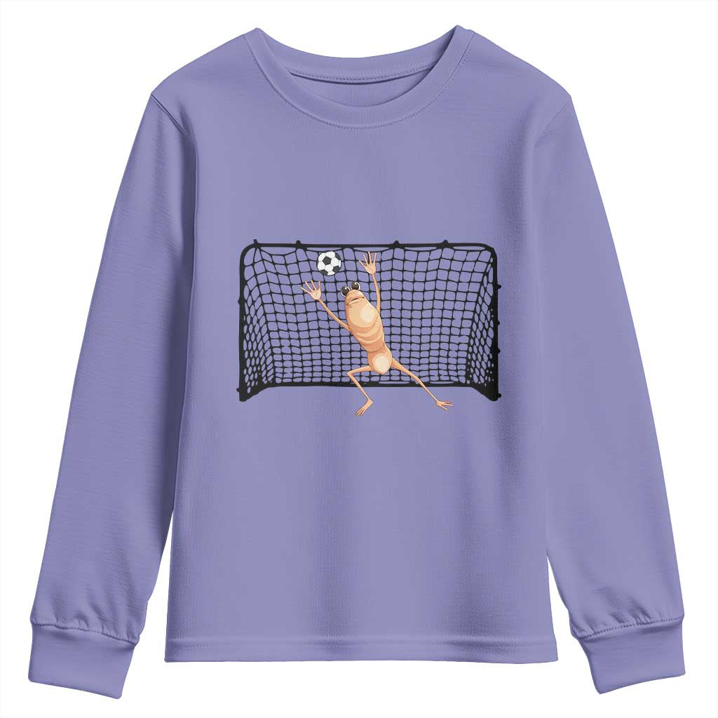 Funny Marcus The Worm Soccer Goalkeeper Gift Youth Sweatshirt TS12 Violet Print Your Wear