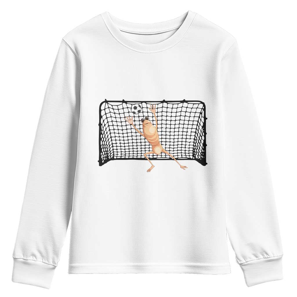 Funny Marcus The Worm Soccer Goalkeeper Gift Youth Sweatshirt TS12 White Print Your Wear