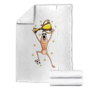 Funny Marcus The Worm Soccer Champion Throw Blanket Soccer Lover TS12 Black Print Your Wear