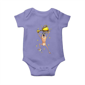 Funny Marcus The Worm Soccer Champion Baby Onesie Soccer Lover TS12 Violet Print Your Wear