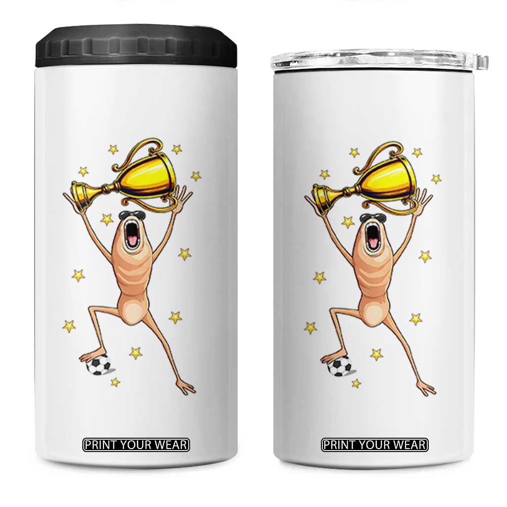 Funny Marcus The Worm Soccer Champion 4 in 1 Can Cooler Tumbler Soccer Lover TS12 One Size: 16 oz White Print Your Wear