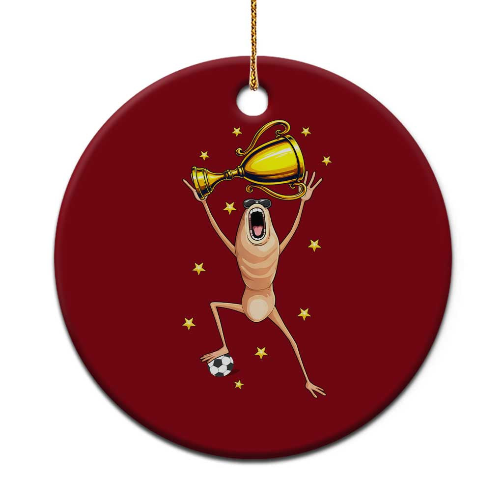 Funny Marcus The Worm Soccer Champion Ceramic Ornament Soccer Lover TS12 1pc Red Print Your Wear