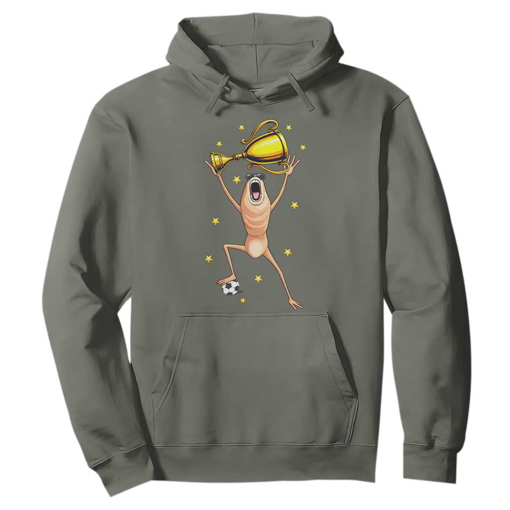 Funny Marcus The Worm Soccer Champion Hoodie Soccer Lover TS12 Military Green Print Your Wear