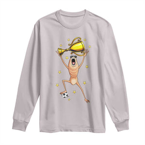 Funny Marcus The Worm Soccer Champion Long Sleeve Shirt Soccer Lover TS12 Ice Gray Print Your Wear