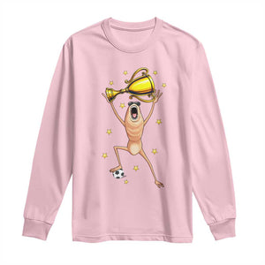 Funny Marcus The Worm Soccer Champion Long Sleeve Shirt Soccer Lover TS12 Light Pink Print Your Wear