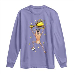 Funny Marcus The Worm Soccer Champion Long Sleeve Shirt Soccer Lover TS12 Violet Print Your Wear