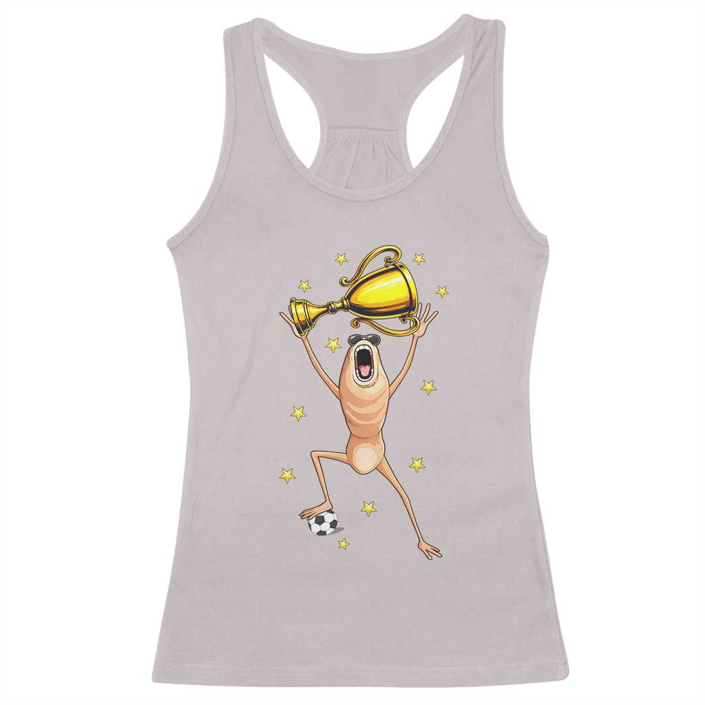 Funny Marcus The Worm Soccer Champion Racerback Tank Top Soccer Lover TS12 Ice Gray Print Your Wear