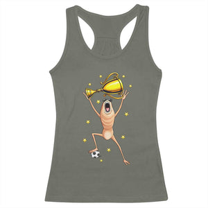 Funny Marcus The Worm Soccer Champion Racerback Tank Top Soccer Lover TS12 Military Green Print Your Wear