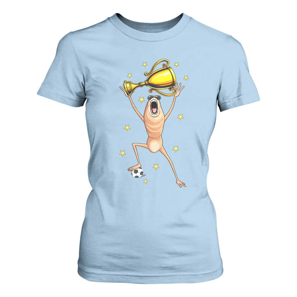 Funny Marcus The Worm Soccer Champion T Shirt For Women Soccer Lover TS12 Light Blue Print Your Wear