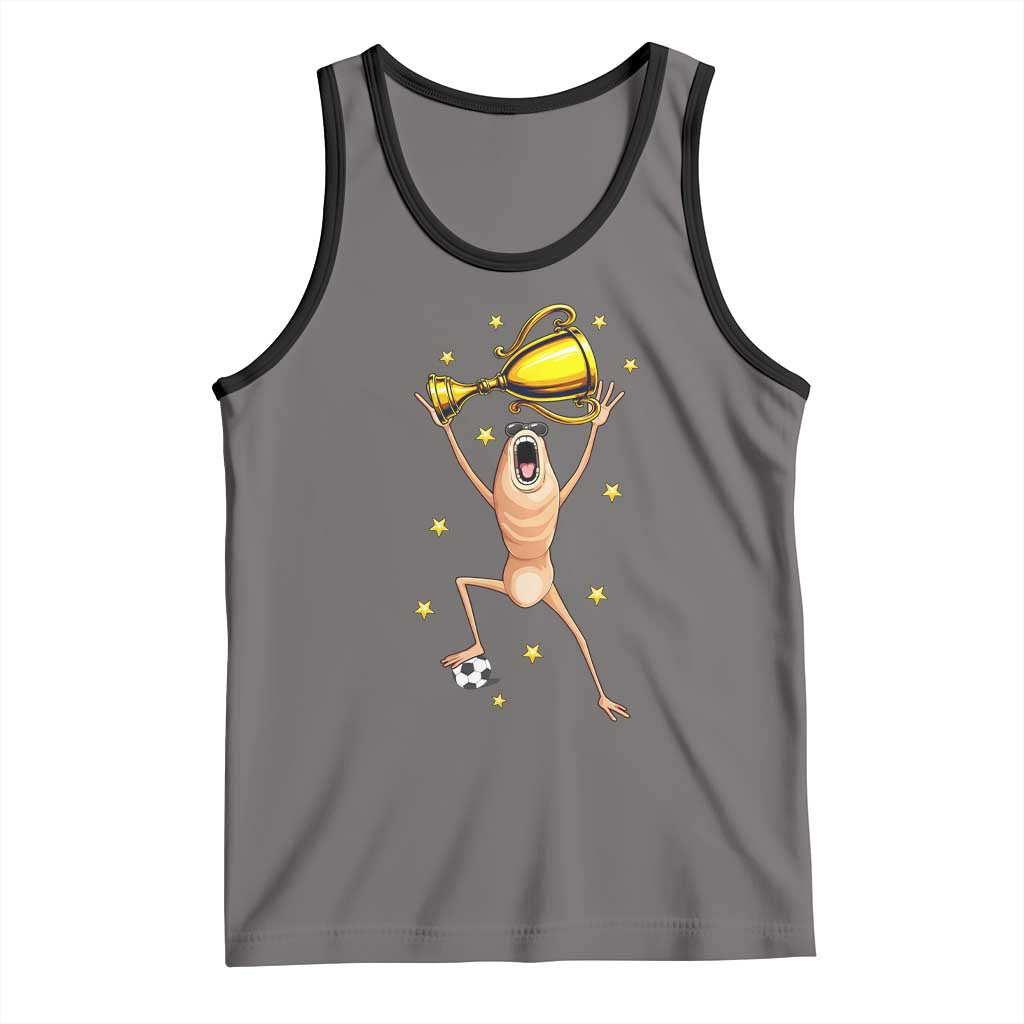 Funny Marcus The Worm Soccer Champion Tank Top Soccer Lover TS12 Deep Heather Black Print Your Wear
