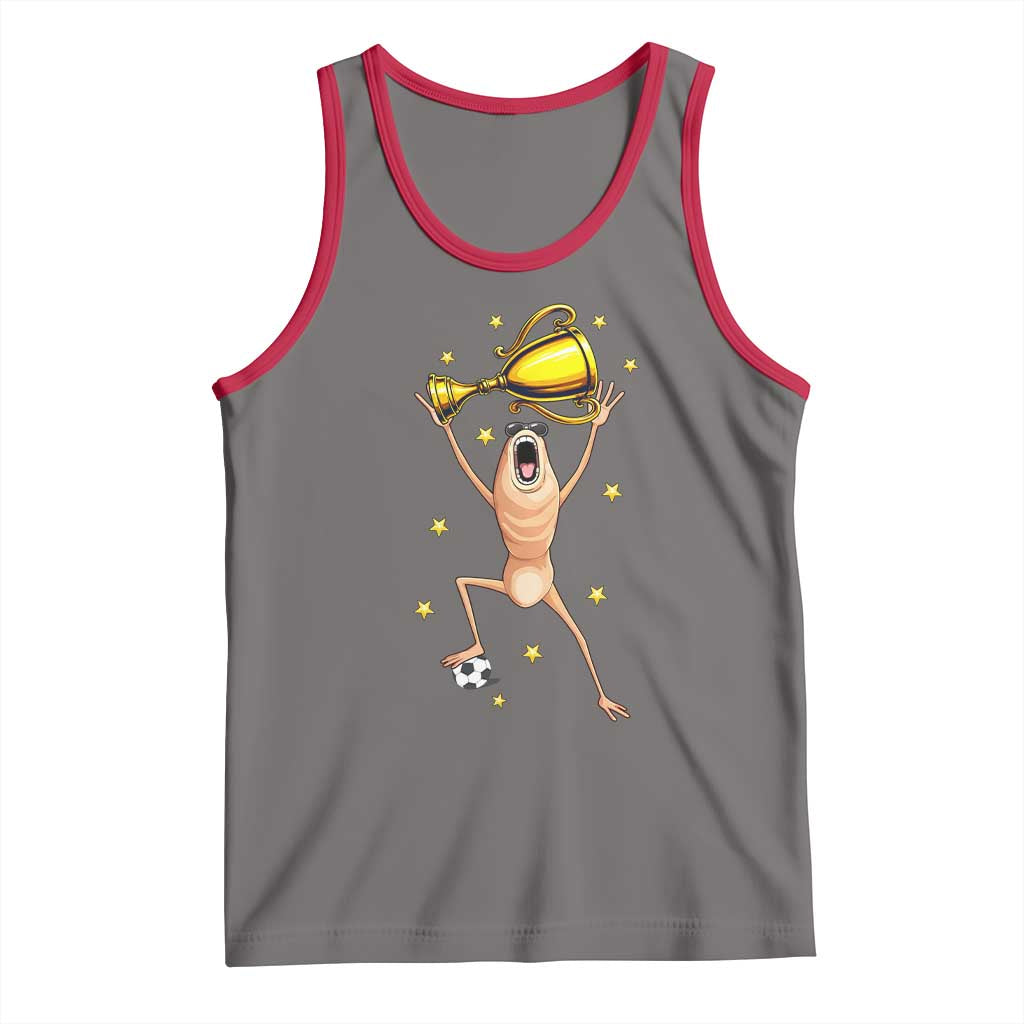 Funny Marcus The Worm Soccer Champion Tank Top Soccer Lover TS12 Deep Heather Red Print Your Wear
