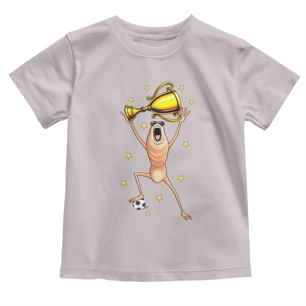 Funny Marcus The Worm Soccer Champion Toddler T Shirt Soccer Lover TS12 Ice Gray Print Your Wear