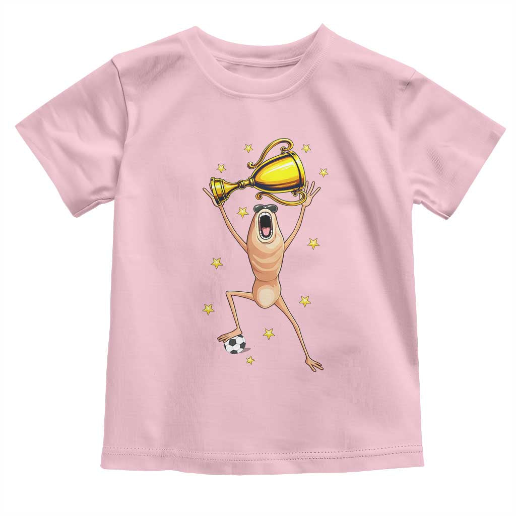 Funny Marcus The Worm Soccer Champion Toddler T Shirt Soccer Lover TS12 Light Pink Print Your Wear