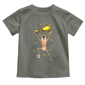 Funny Marcus The Worm Soccer Champion Toddler T Shirt Soccer Lover TS12 Military Green Print Your Wear