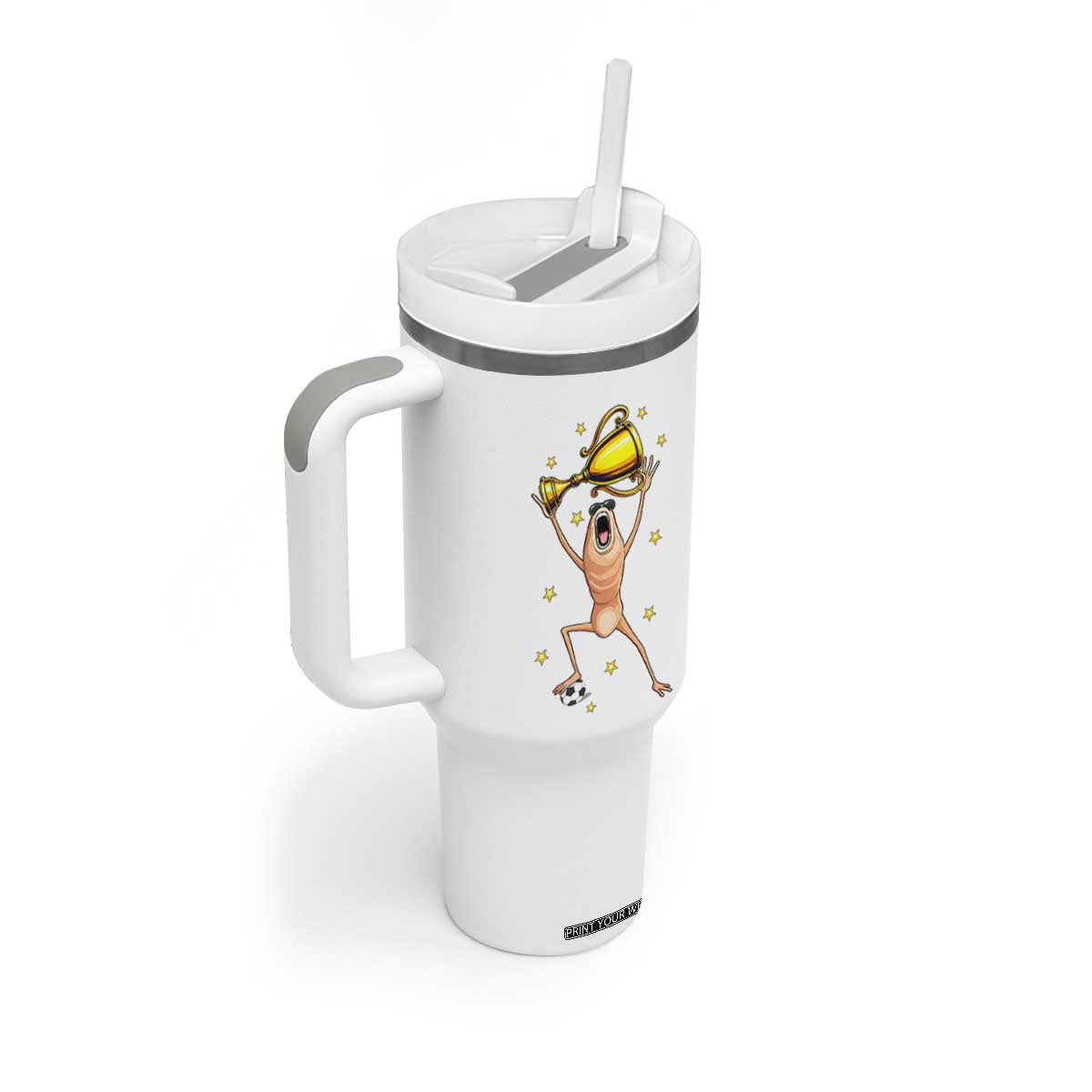 Funny Marcus The Worm Soccer Champion Tumbler With Handle Soccer Lover TS12 Print Your Wear