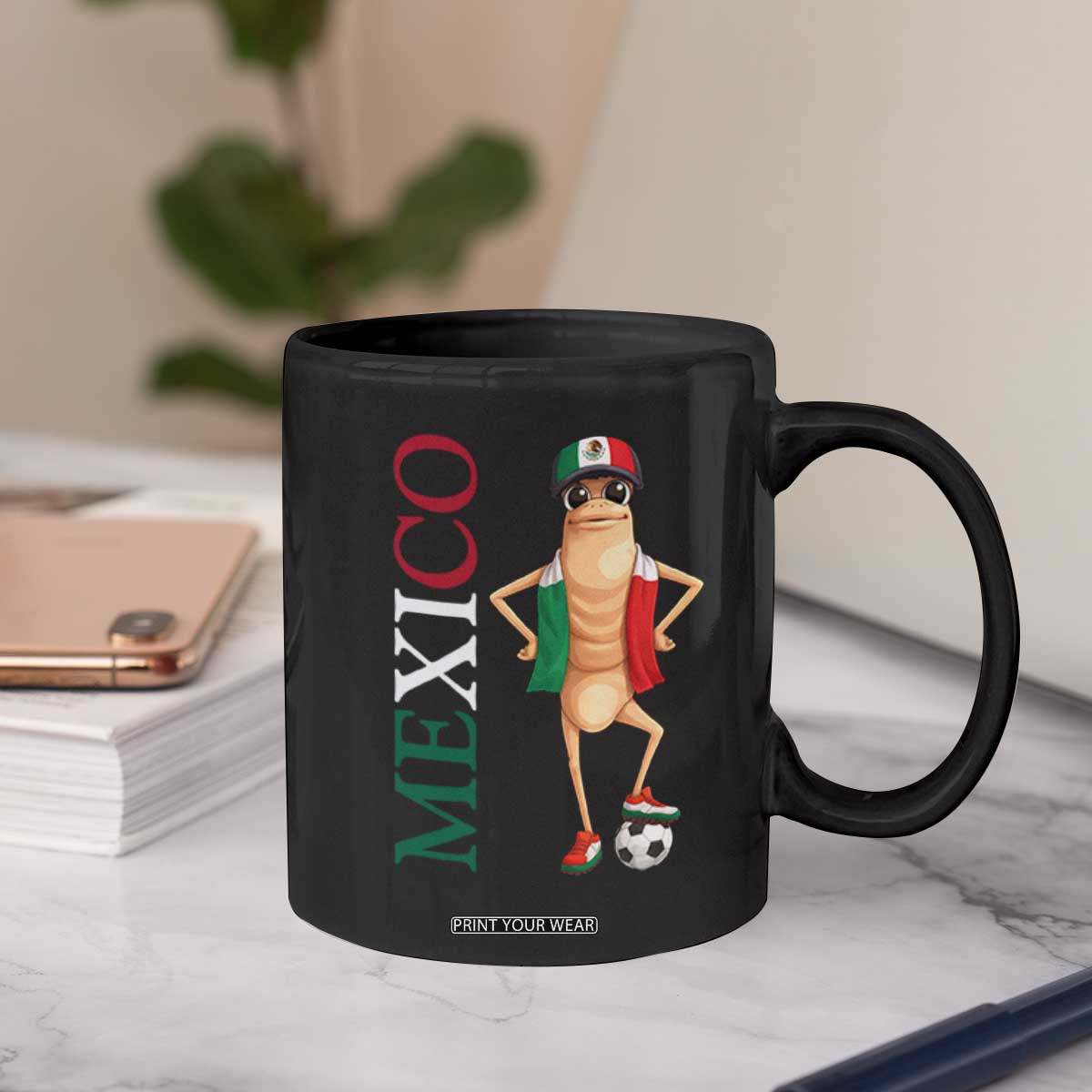 Mexico Soccer Fan Marcus The Worm Coffee Mug Country Football Gift TS12 Print Your Wear