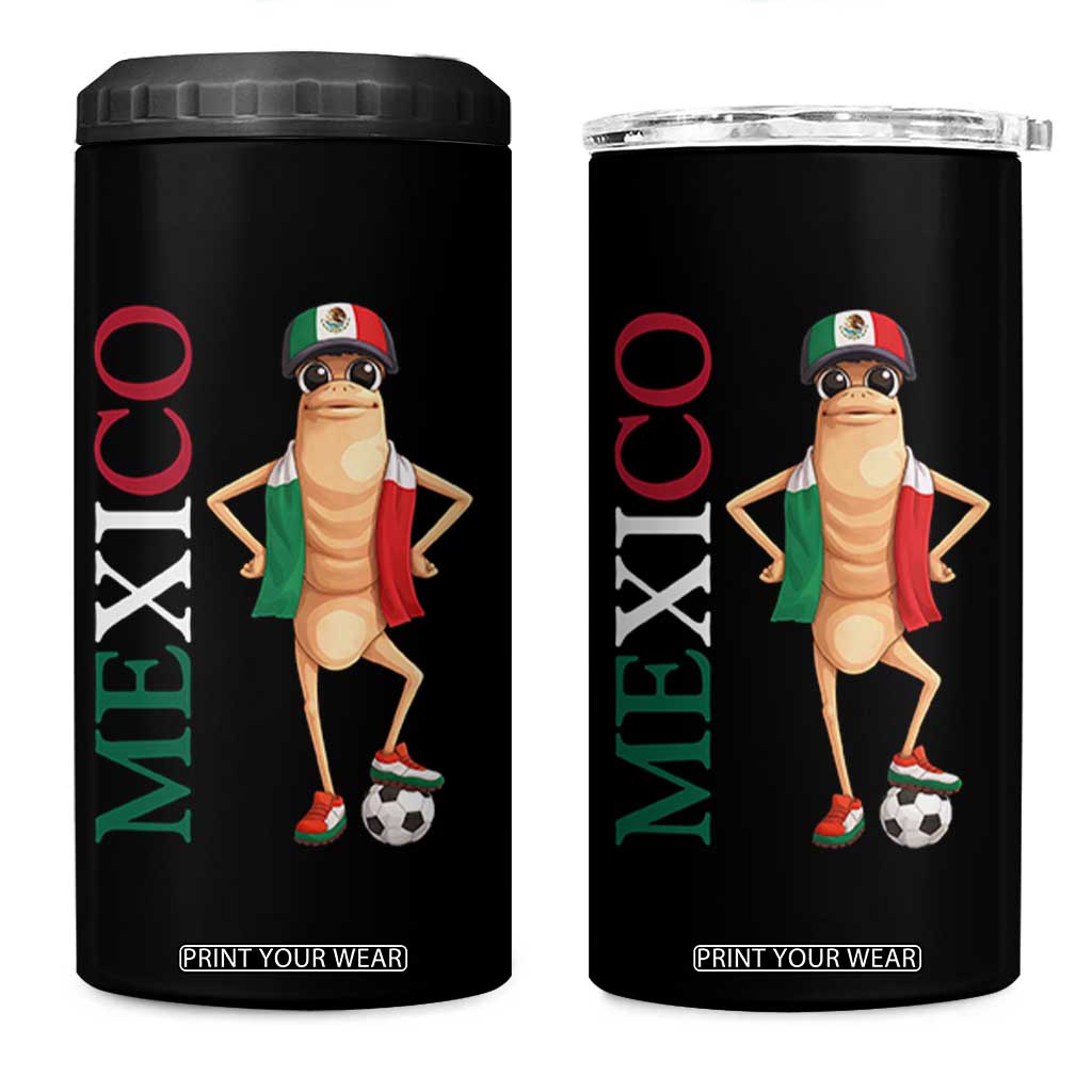 Mexico Soccer Fan Marcus The Worm 4 in 1 Can Cooler Tumbler Country Football Gift TS12 One Size: 16 oz Black Print Your Wear