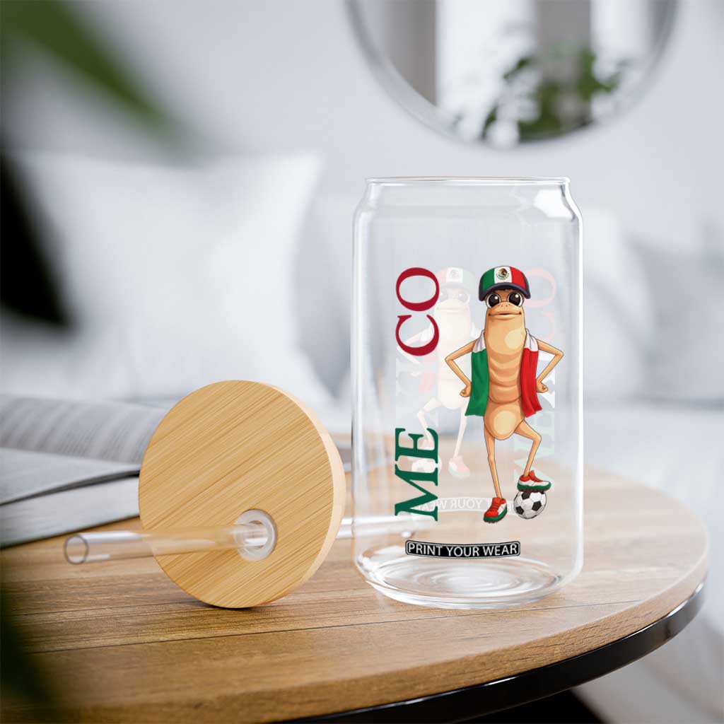 Mexico Soccer Fan Marcus The Worm Glass Can Country Football Gift TS12 Print Your Wear