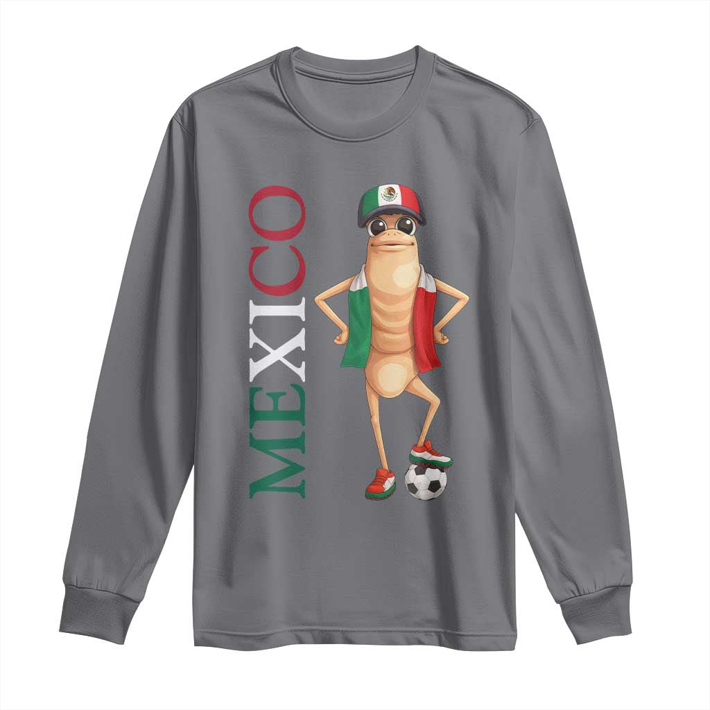 Mexico Soccer Fan Marcus The Worm Long Sleeve Shirt Country Football Gift TS12 Charcoal Print Your Wear
