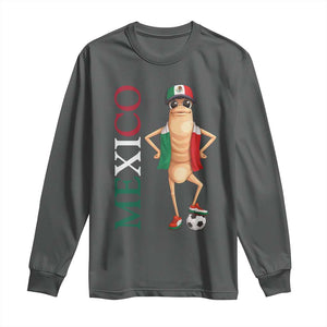 Mexico Soccer Fan Marcus The Worm Long Sleeve Shirt Country Football Gift TS12 Dark Heather Print Your Wear