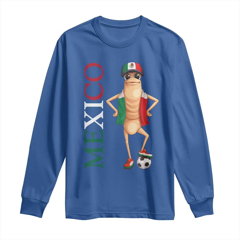 Mexico Soccer Fan Marcus The Worm Long Sleeve Shirt Country Football Gift TS12 Royal Blue Print Your Wear