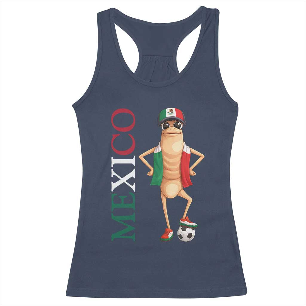 Mexico Soccer Fan Marcus The Worm Racerback Tank Top Country Football Gift TS12 Navy Print Your Wear