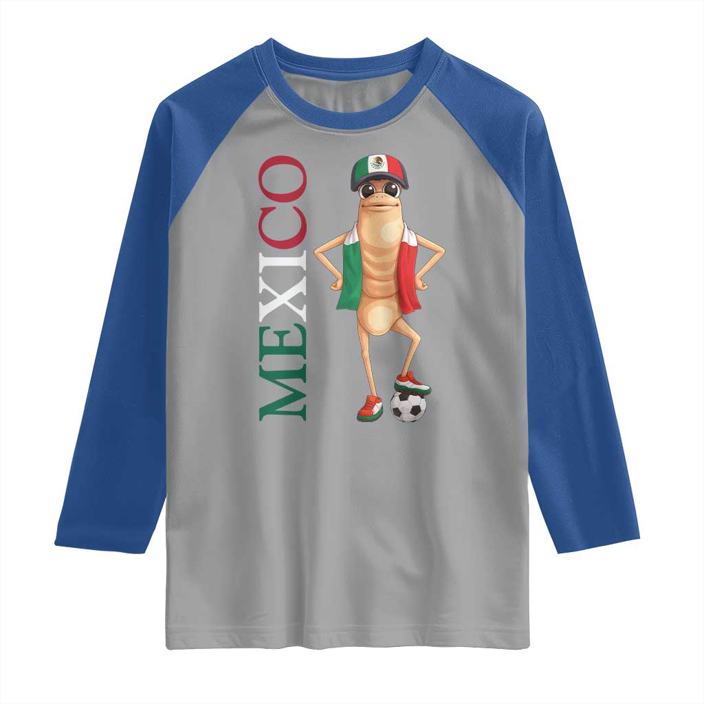 Mexico Soccer Fan Marcus The Worm Raglan Shirt Country Football Gift TS12 Sport Gray Royal Print Your Wear