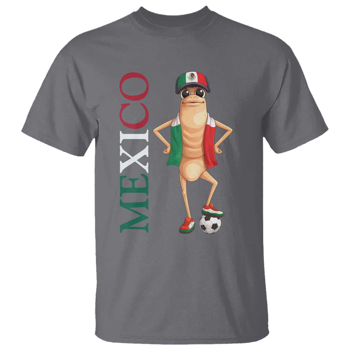 Mexico Soccer Fan Marcus The Worm T Shirt Country Football Gift TS12 Charcoal Print Your Wear