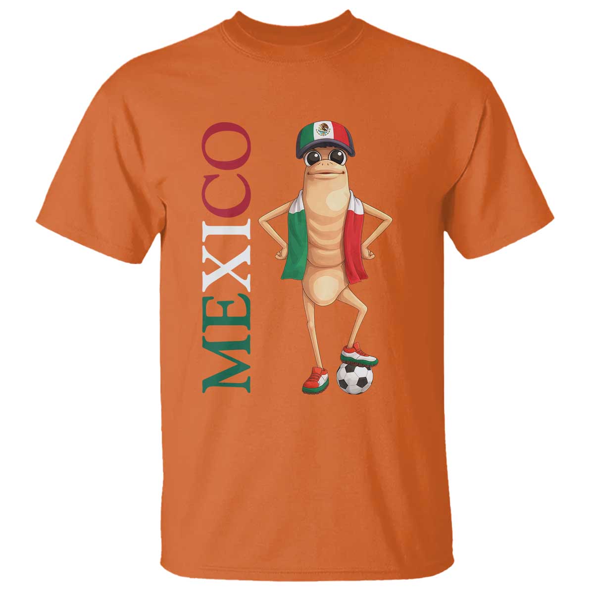 Mexico Soccer Fan Marcus The Worm T Shirt Country Football Gift TS12 Orange Print Your Wear