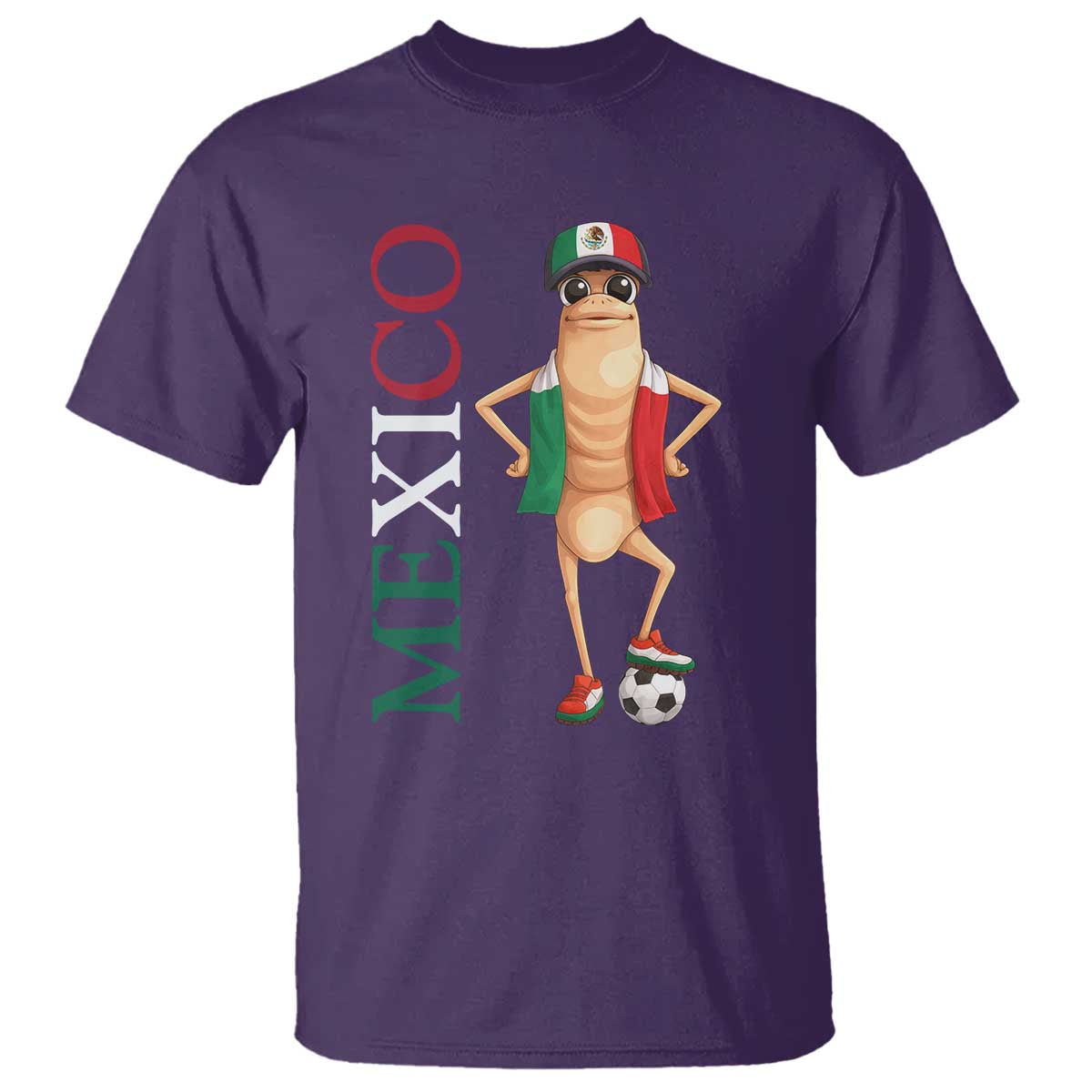 Mexico Soccer Fan Marcus The Worm T Shirt Country Football Gift TS12 Purple Print Your Wear