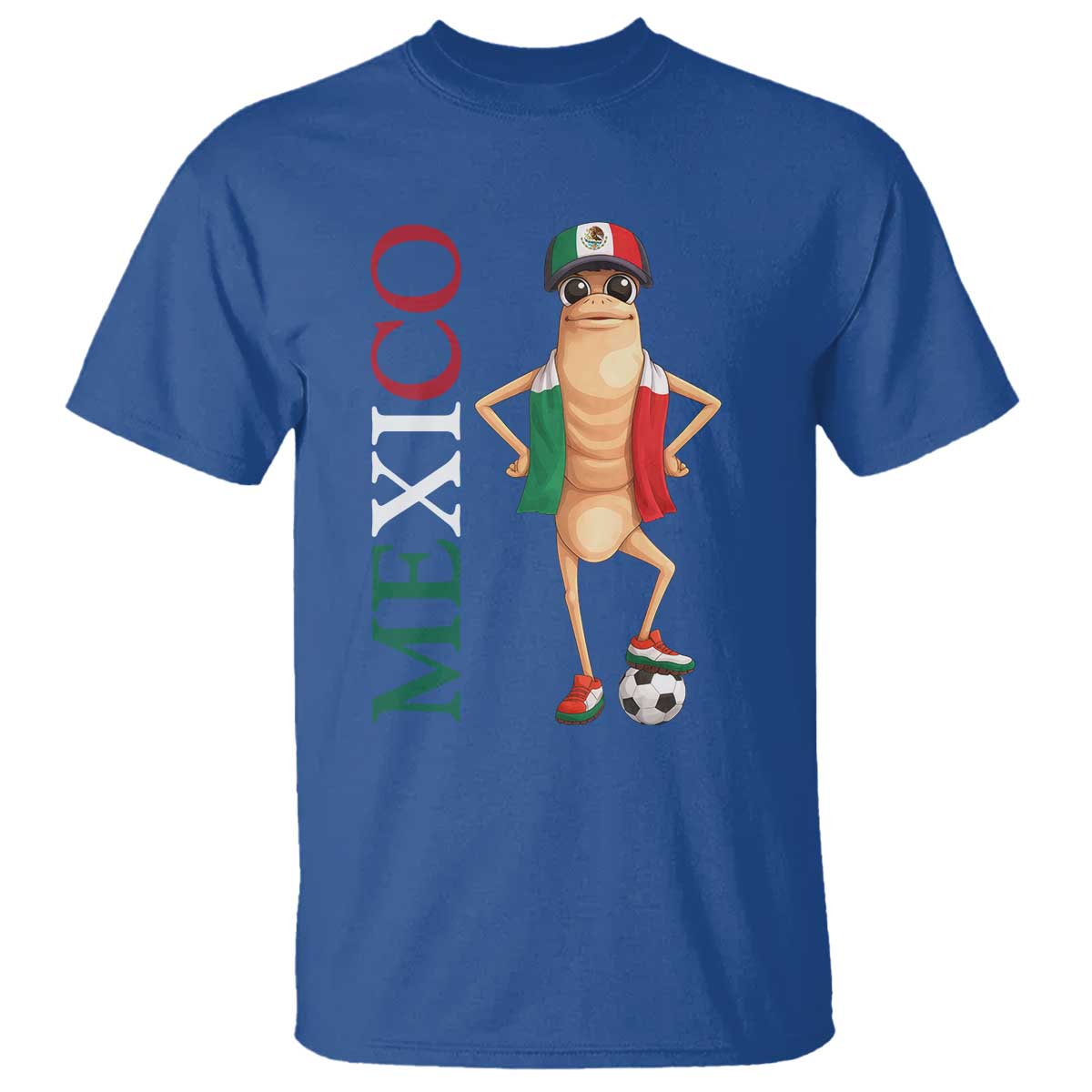 Mexico Soccer Fan Marcus The Worm T Shirt Country Football Gift TS12 Royal Blue Print Your Wear