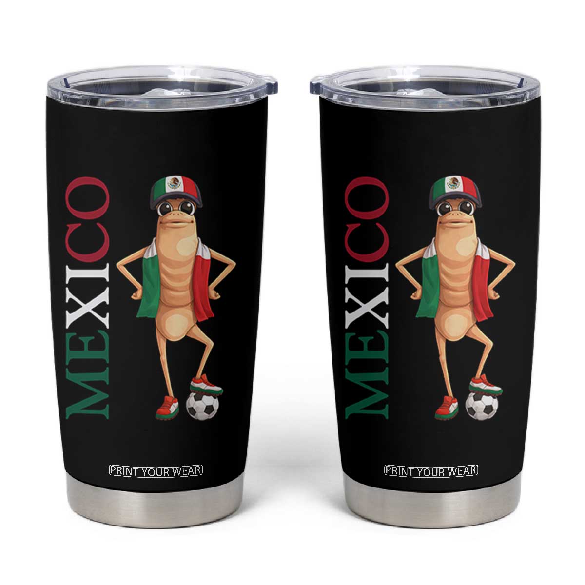 Mexico Soccer Fan Marcus The Worm Tumbler Cup Country Football Gift TS12 Black Print Your Wear