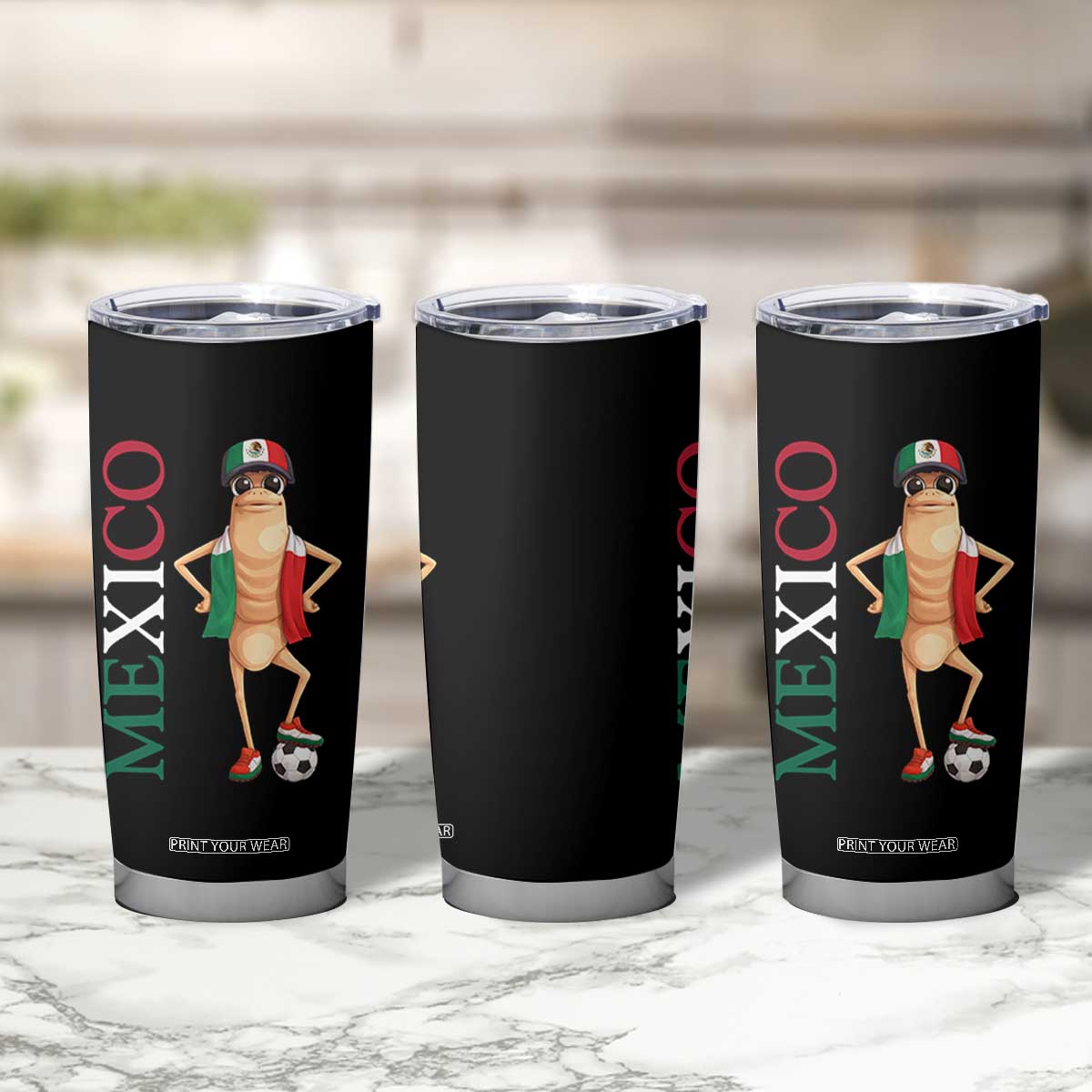 Mexico Soccer Fan Marcus The Worm Tumbler Cup Country Football Gift TS12 Print Your Wear