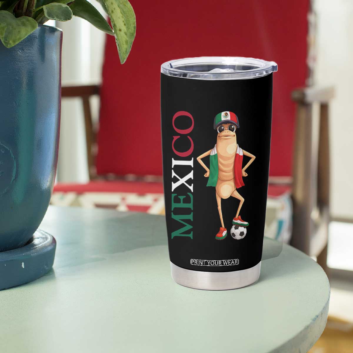 Mexico Soccer Fan Marcus The Worm Tumbler Cup Country Football Gift TS12 Print Your Wear