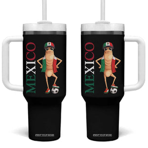 Mexico Soccer Fan Marcus The Worm Tumbler With Handle Country Football Gift TS12 One Size: 40 oz Black Print Your Wear