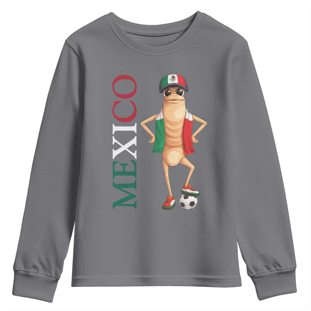 Mexico Soccer Fan Marcus The Worm Youth Sweatshirt Country Football Gift TS12 Charcoal Print Your Wear