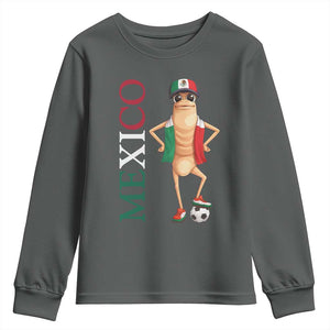 Mexico Soccer Fan Marcus The Worm Youth Sweatshirt Country Football Gift TS12 Dark Heather Print Your Wear