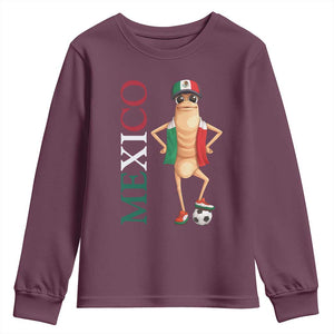 Mexico Soccer Fan Marcus The Worm Youth Sweatshirt Country Football Gift TS12 Maroon Print Your Wear